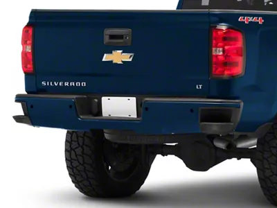 OPR OEM Style Steel Rear Bumper; Pre-Drilled for Backup Sensors; Unpainted (14-18 Silverado 1500)