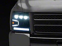 Form Lighting LED Projector Headlights; Black Housing; Clear Lens (07-13 Silverado 1500)