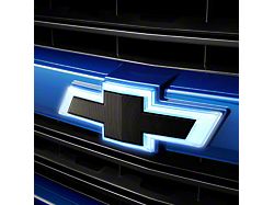 GM Illuminated Front Grille Emblem with Tailgate Emblem; Black (16-18 Silverado 1500)