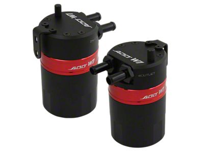 ADD W1 Baffled Oil Catch Can Kit V3.3; Red Ring (19-23 4.3L, 5.3L, 6.2L Silverado 1500)