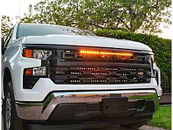 Single 30-Inch Amber LED Light Bar with Grille Mounting Brackets (22-23 Silverado 1500)