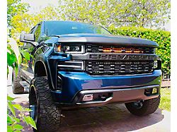 Single 30-Inch Amber LED Light Bar with Grille Mounting Brackets (19-21 Silverado 1500)