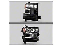 OEM Style Headlight; Chrome Housing; Clear Lens; Passenger Side (19-23 Silverado 1500 w/ Factory LED Headlights)