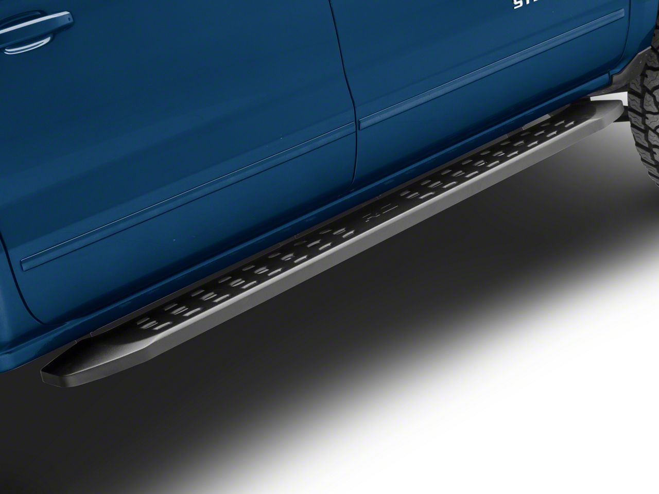 Rough Country Silverado 1500 RPT2 Running Boards; Matte Black 44001 (0718 Silverado 1500 Crew