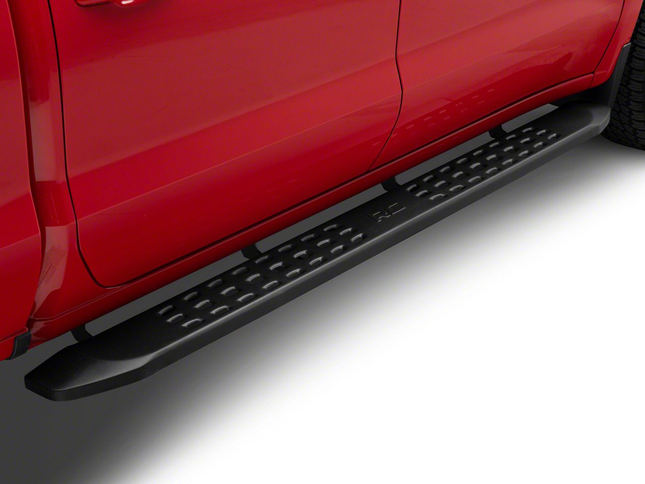 Rough Country Silverado 1500 RPT2 Running Boards; Matte Black 44002 (19 ...