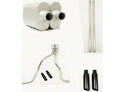 MPI Exhaust Technologies 2.50-Inch Dual Exhaust System with Performance Series Muffler and Black Tips; Side Exit (10-23 6.4L RAM 2500)