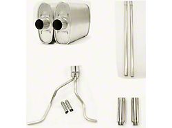 MPI Exhaust Technologies 2.25-Inch True Dual Exhaust System with Turbo Muffler and Chrome Tips; Side Exit (07-23 5.3L Silverado 1500 w/o Factory Dual Exhaust)