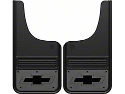 12-Inch x 23-Inch Mud Flaps with Bowtie Logo; Front or Rear (Universal; Some Adaptation May Be Required)