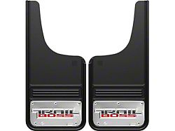 12-Inch x 23-Inch Mud Flaps with Trail Boss Logo; Front or Rear (Universal; Some Adaptation May Be Required)