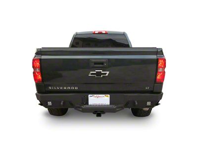 Chassis Unlimited Octane Series Rear Bumper; Pre-Drilled for Backup Sensors; Black Textured (14-18 Silverado 1500)