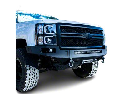 Chassis Unlimited Octane Series Winch Front Bumper; Pre-Drilled for Front Parking Sensors; Black Textured (14-15 Silverado 1500)