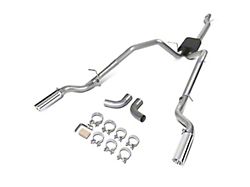 Dual Exhaust System with Polished Tips; Rear Exit (14-18 4.3L Silverado 1500)