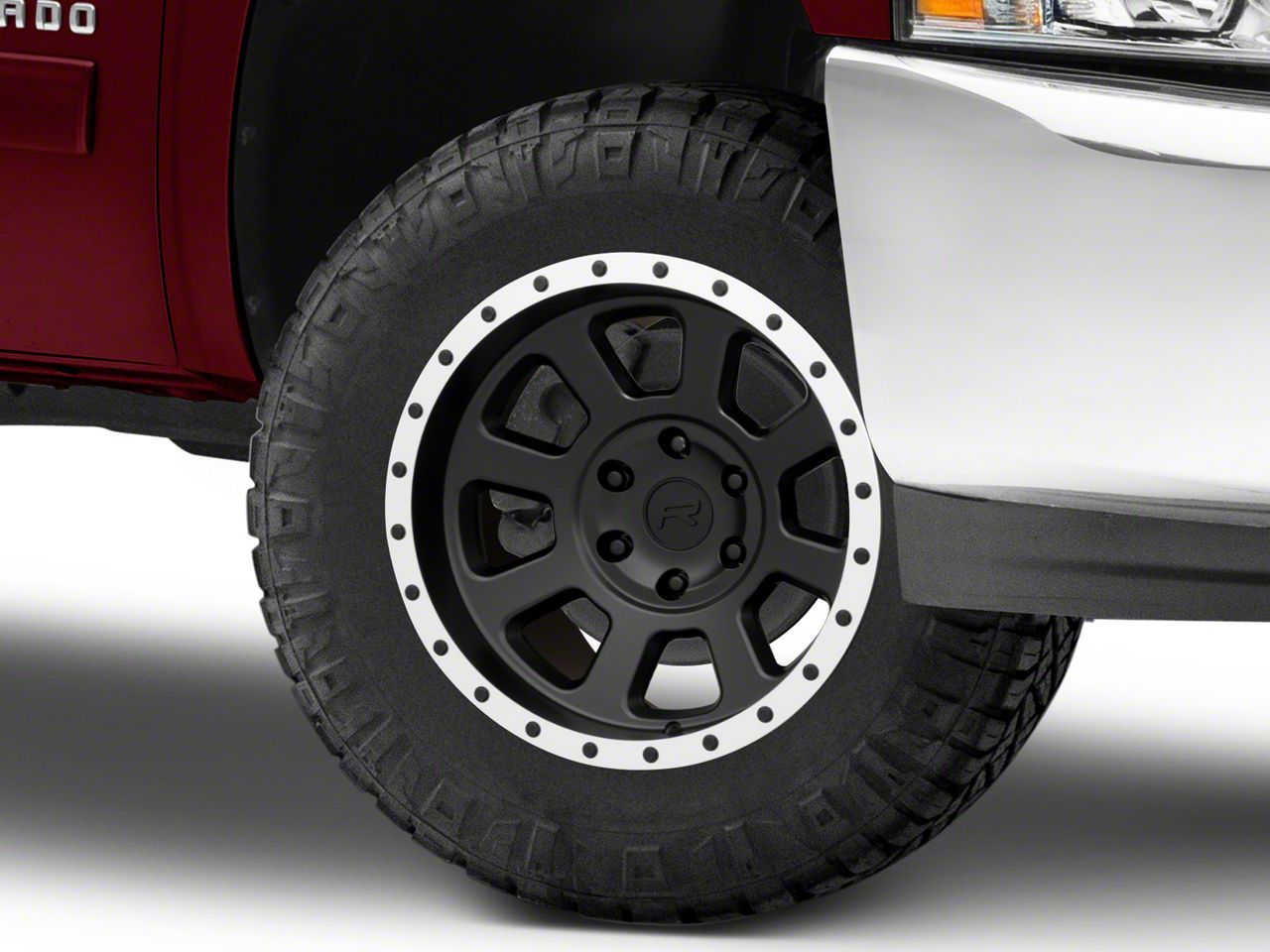 Rovos Wheels Silverado 1500 Kalahari Matte Black with Machined Lip 6 ...