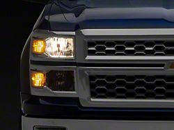Headights with Amber Corners; Chrome Housing; Clear Lens (14-15 Silverado 1500)