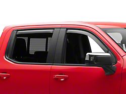 EGR In-Channel Window Visors; Front and Rear; Matte Black (19-23 Sierra 1500 Crew Cab)