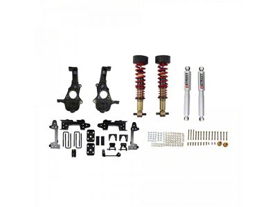 Belltech Performance Lowering Kit with Height Adjustable Front Coil-Overs; 2 to 4-Inch Front / 6-Inch Rear (19-21 2WD Silverado 1500 w/ 5.80-Foot Short Box)