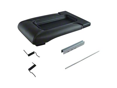 Front Center Console Lid; Black (99-06 Sierra 1500 w/ Bench Seat)