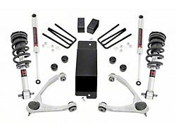 Rough Country 3.50-Inch Suspension Lift Kit with Upper Control Arms and M1 Monotube Shocks (07-13 4WD Silverado 1500)