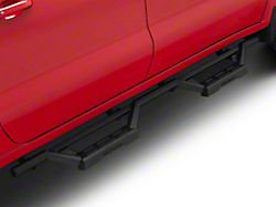 Octagon Tube Drop Style Nerf Side Step Bars; Black (19-23 Silverado 1500 Crew Cab)