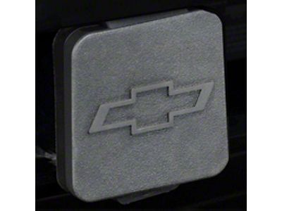 GM Hitch Cover with Bowtie Logo; Black (Universal; Some Adaptation May Be Required)