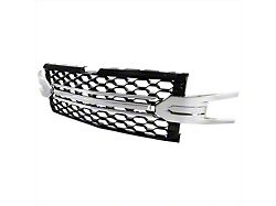 Upper Replacement Grille; Gloss Black with Chrome (19-21 Silverado 1500 High Country, LT, LT Trail Boss, LTZ, RST)