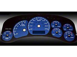 US Speedo Daytona Edition Gauge Face; KMH; Blue (99-02 Silverado 1500 w/ Transmission Temperature Gauge)