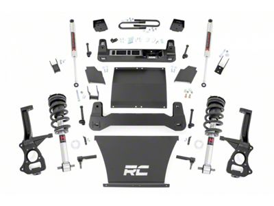 Rough Country 6-Inch Suspension Lift Kit with M1 Struts and M1 Rear Shocks (19-23 4.3L, 5.3L, 6.2L Silverado 1500 w/ Rear Composite Mono-Leaf Springs, Excluding Trail Boss & ZR2)