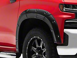 Rough Country Defender Pocket Fender Flares; Flat Black (19-23 Silverado 1500, Excluding ZR2)