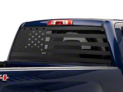 SpeedForm Full Window American Flag Decal; Matte Black (Universal; Some Adaptation May Be Required)