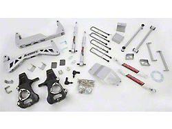 McGaughys Suspension 7 to 9-Inch Premium Suspension Lift Kit with Shocks; Silver (14-18 2WD Silverado 1500 w/ Stock Cast Aluminum or Stamped Steel Control Arms)