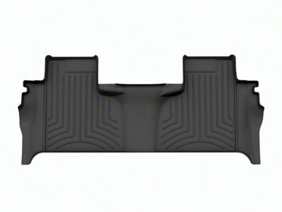 Weathertech Rear Floor Liner HP; Black (19-23 Silverado 1500 Double Cab w/ Front Bench Seat & Rear Underseat Storage)