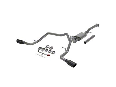 Flowmaster FlowFX Dual Exhaust System with Black Tips; Side Exit (19-23 2.7L Silverado 1500)