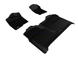 3D MAXpider KAGU Series All-Weather Custom Fit Front and Rear Floor Liners; Black (07-13 Silverado 1500 Crew Cab)