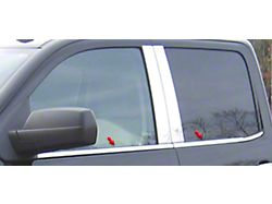 Window Sill Trim Set; Stainless Steel (14-18 Silverado 1500 Double Cab)