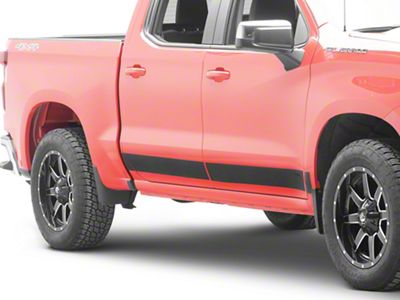 Rocker Armor Kit; Black (19-23 Silverado 1500 Crew Cab w/ 5.80-Foot Short Box)