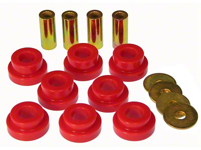 Front Differential Mount Bushing Kit; Red (07-14 4WD Silverado 2500 HD)