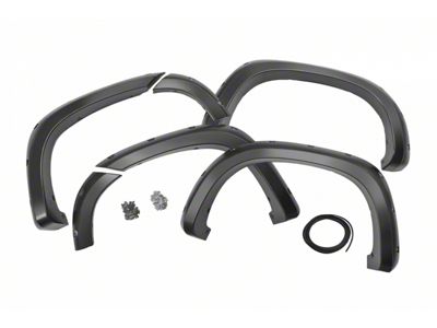 Rough Country Pocket Fender Flares; Flat Black (19-21 Silverado 1500; 2022 Silverado 1500 LTD)