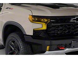 Headlight Covers; Transparent Yellow (22-23 Silverado 1500, Excluding Custom, Custom Trail Boss & WT)
