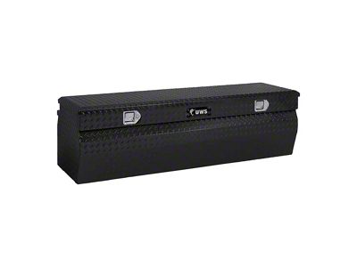 UWS 48-Inch Aluminum Wedge Utility Chest Tool Box; Gloss Black (Universal; Some Adaptation May Be Required)