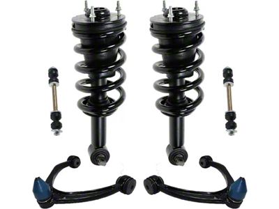 Front Upper Control Arms with Strut and Spring Assemblies and Sway Bar Links (07-13 Silverado 1500)