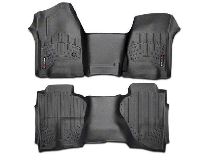Weathertech Sierra DigitalFit Front & Rear Floor Liners Over the Hump