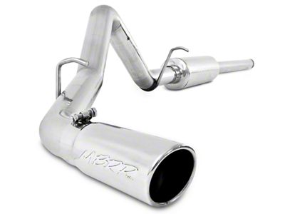 MBRP Armor Plus Single Exhaust System with Polished Tip; Side Exit (14-18 5.3L Sierra 1500)
