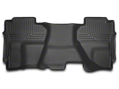 Husky Liners WeatherBeater Second Seat Floor Liner; Full Coverage; Black (14-18 Sierra 1500 Double Cab, Crew Cab)