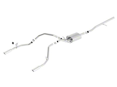 Borla S-Type Dual Exhaust System with Polished Tips; Rear Exit (14-18 5.3L Sierra 1500)
