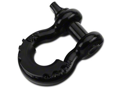 RedRock 3/4-Inch D-Ring Shackle with Isolator; Black