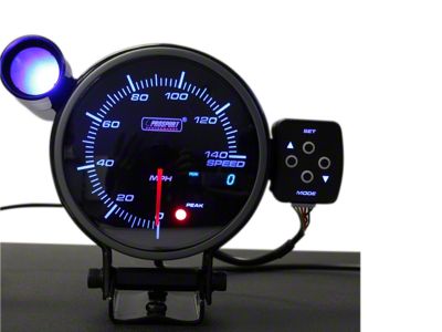 Prosport 95mm Electronic Speedometer; 0-140 MPH (Universal; Some Adaptation May Be Required)