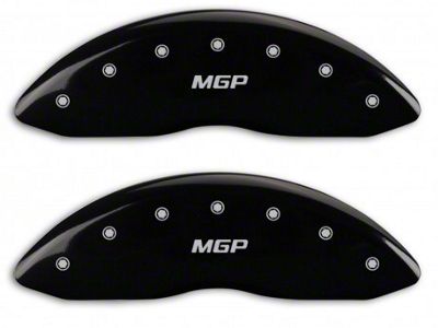 MGP Black Caliper Covers with MGP Logo; Front and Rear (14-18 Sierra 1500)