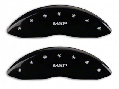 MGP Black Caliper Covers with MGP Logo; Front Only (07-13 Sierra 1500)