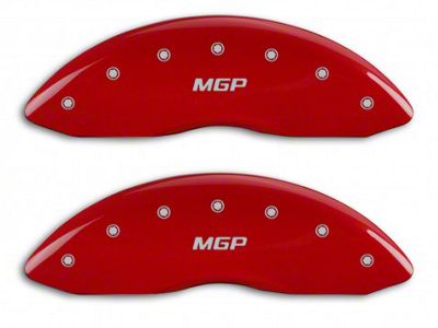 MGP Red Caliper Covers with MGP Logo; Front Only (07-13 Sierra 1500)