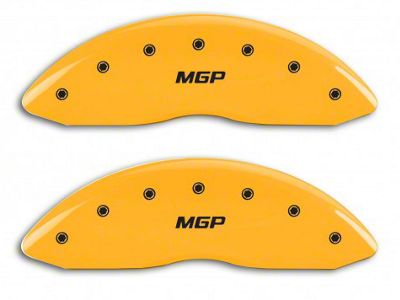 MGP Yellow Caliper Covers with MGP Logo; Front and Rear (07-13 Sierra 1500)